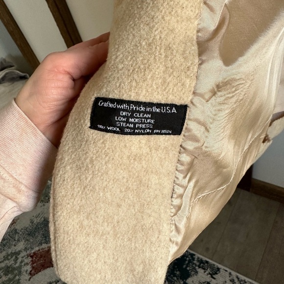 Vintage Alorna Women’s Wool with Nylon Lining Peacoat Size petite Large Made USA - Picture 9 of 14